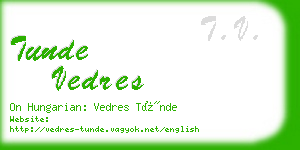 tunde vedres business card